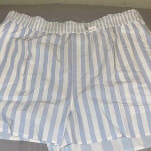 Brand New Madewell Light Blue & White Striped Women's Shorts